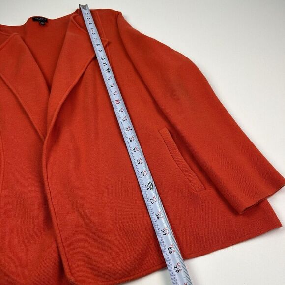 Talbots Ponte Knit Blazer Jacket 1XP Orange Open Front Preppy Academia Casual - Picture 6 of 9